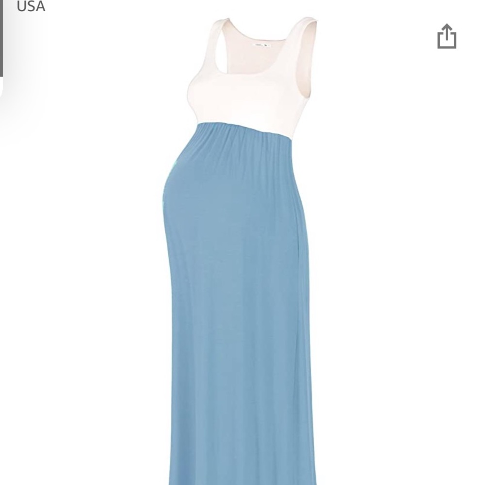 Women's Maternity Maxi Tank Dress - Picture 2 of 3